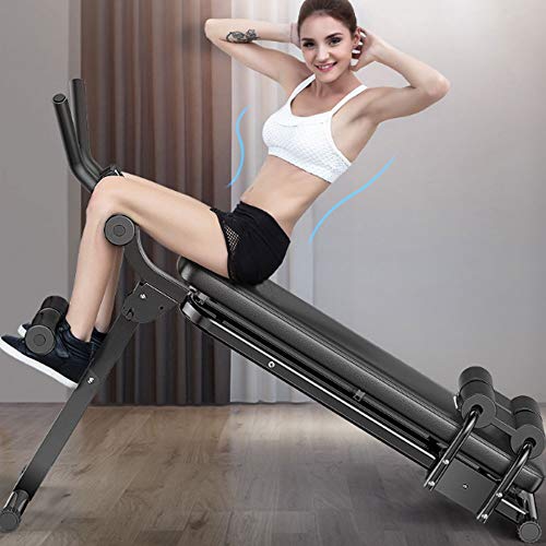 FEILA Adjustable Folding Fitness Barbell Rack and Weight Bench Weight Bench with Upgraded Wider Backrest Seat InclineDecline Exercise Workout Bench for Home Gym, Strength Training Full Body Workout