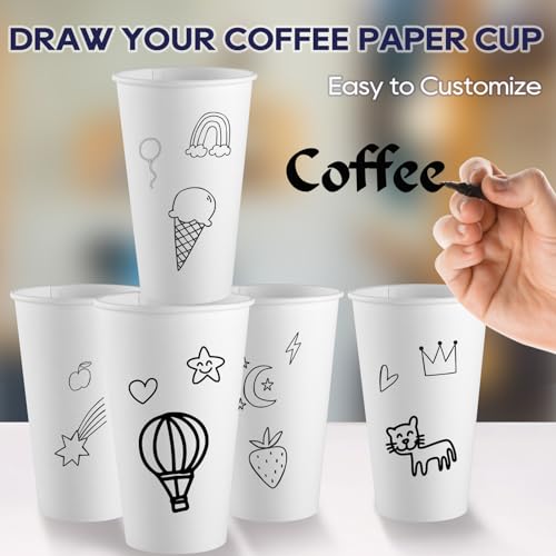 LITOPAK 1000 pack 16 oz Disposable Paper Coffee Cup, Hot Paper Coffee Cups, 16 oz White Paper Cups for Offices, Schools, Shops, Restaurants by LITOPAK - Image 4