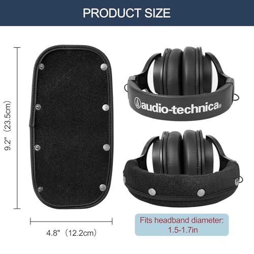 GEVO Protective Headband Cover for Audio Technica ATH M50, M50X, M50XBT, M40X M Series, Corsair Virtuoso & More, Machine Washable, No More Flaking Leather, Easy Installation, No Tool Needed | Black by G GVOEARS - Image 4