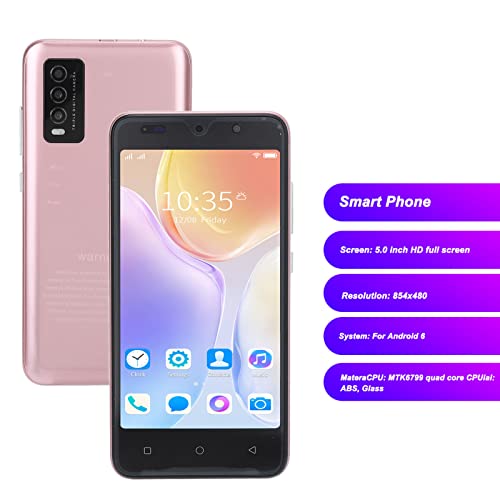 Unlocked-Smart-Phone-3G-Rugged-Cell-Phone-with-50-Inch-HD-Full-Screen-Intelligent-Mobile-Phone-for-Birthday-Gifts-128GB-Expandable-Storage-Ultra-Long-Standby-Facial-RecognitionRose
