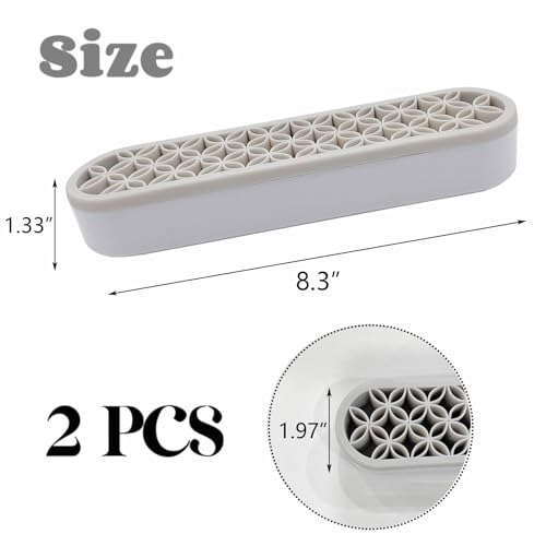 Image of TANG SONG 2 PCS Silicone Make up Brush Holder Cosmetic Storage Box Desktop Organizers (Gray) (Pack of 2)