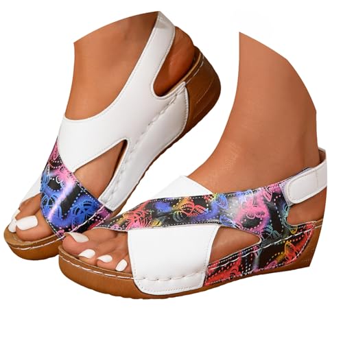 Générique Sandales Femme Été Confortable Chaussures Ete Sandale Orthopédique Pieds Larges...