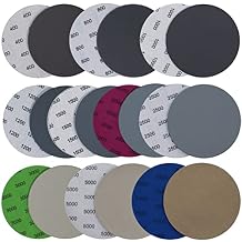 30PCS 5 inch No Hole #400-#7000 Wet Dry Sanding Discs 400 800 1000 1200 1500 2000 2500 3000 5000 7000 Grit Sandpaper Compatible for Random Orbital Sanders #400-#7000 10Kind Grit Each 3PCS