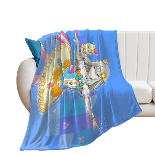 草薙 寧々 ブランケット キャラクター タオルケット 膝掛け 大判 毛布 夏用 ブランケット ふわふわ 洗える 毛布 夏用 ブランケット キャンプ 軽量 暖かい 冷房対策 キャンプ 車用 オフィス ソファ用 50"*60"(130*150cm)