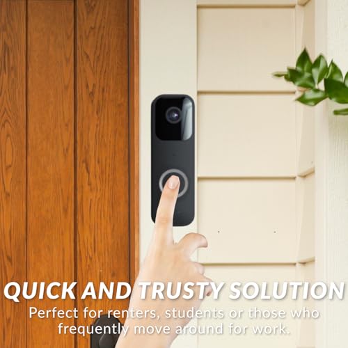 Image of Camera Adhesive Mount No Drill for Blink Doorbell - Mounting Tape | Heavy Duty Double Sided Tape | Pre-Cut Double-Sided Tape | No Drilling, No Screws, Residue-Free (12)