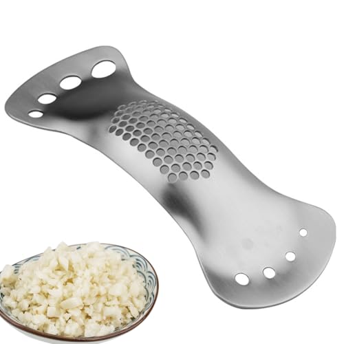 Pressa Per Aglio | Tritatore Ergonomico con 8 Fori Sicuro per Lavastoviglie - Schiacciaaglio a Leva Utensili da Cucina | Per Cipolla Interno Esterno Cucina Campeggio Picnic Preparazione Pasti Cottura