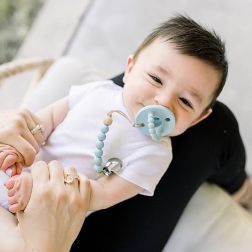 Image of Ryan & Rose Cutie PAT Pacifier Teether 10 Pack Assorted Colors (Monterey (Boy), Stage 1)
