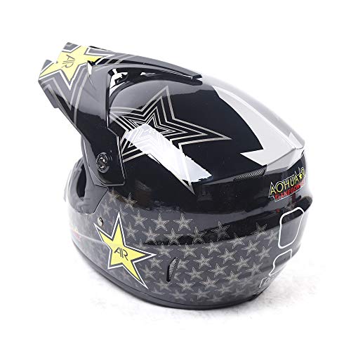 Image of Youth Kids Offroad Gear Combo Helmet Gloves Goggles DOT Motocross Off-Road Racing ATV Dirt Bike Protector (#4, M)