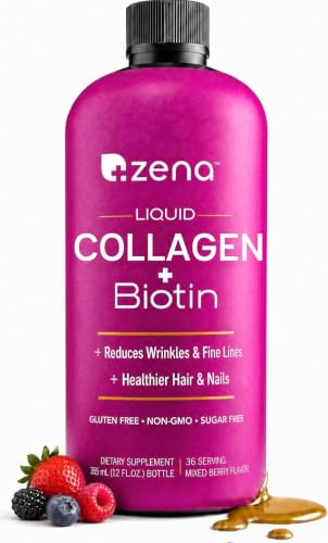Zena Nutrition Premium Liquid Collagen for Women, Healthier Your Skin, Hair & Nail, Verisol Collagen...
