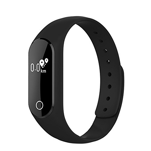 LANYUER D7 Control táctil 0.86 OLED Pantalla Smart Fitness Pulsera Reloj Pulseras Impermeable Pulsómetro Monitor para iOS Android