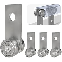 Trolley Assembly, Twours 2 Wheel Trolley Rollers for 1-5/8" Strut Channel Heavy Duty Material Handling Bearing Trolley Warehouse Hoist Noiseless Sliding Door Track System 4 pcs