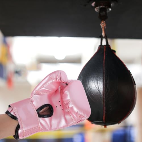 Guantes de boxeo rosa deportivos MAGICLULU con cómodo forro de esponja interior 4