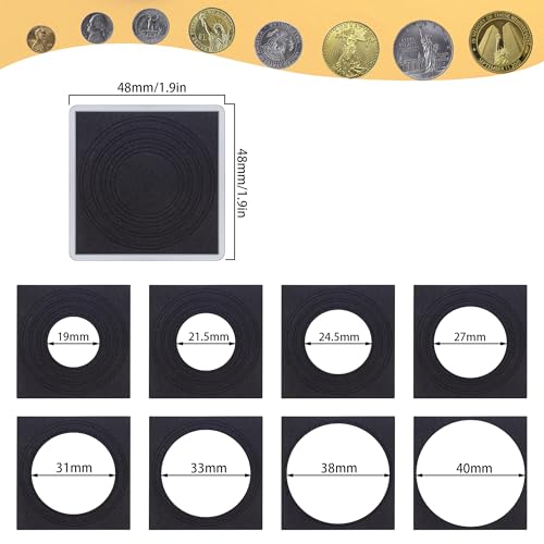 Cápsulas de monedas Morgan Silver Dollar transparentes con protectores de esponja 2