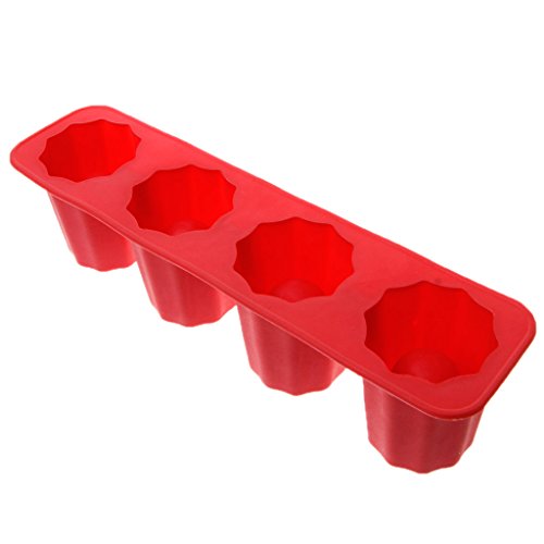 Molde de silicona para cubos de hielo en forma de copa 4 unidades miniatura 6