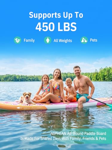 Image of Niphean Inflatable Stand Up Paddle Board with SUP Accessories, Anti-Slip EVA Deck, 10'6'' Inflatable Paddle Boards for Adults & Youth of All Skill Levels