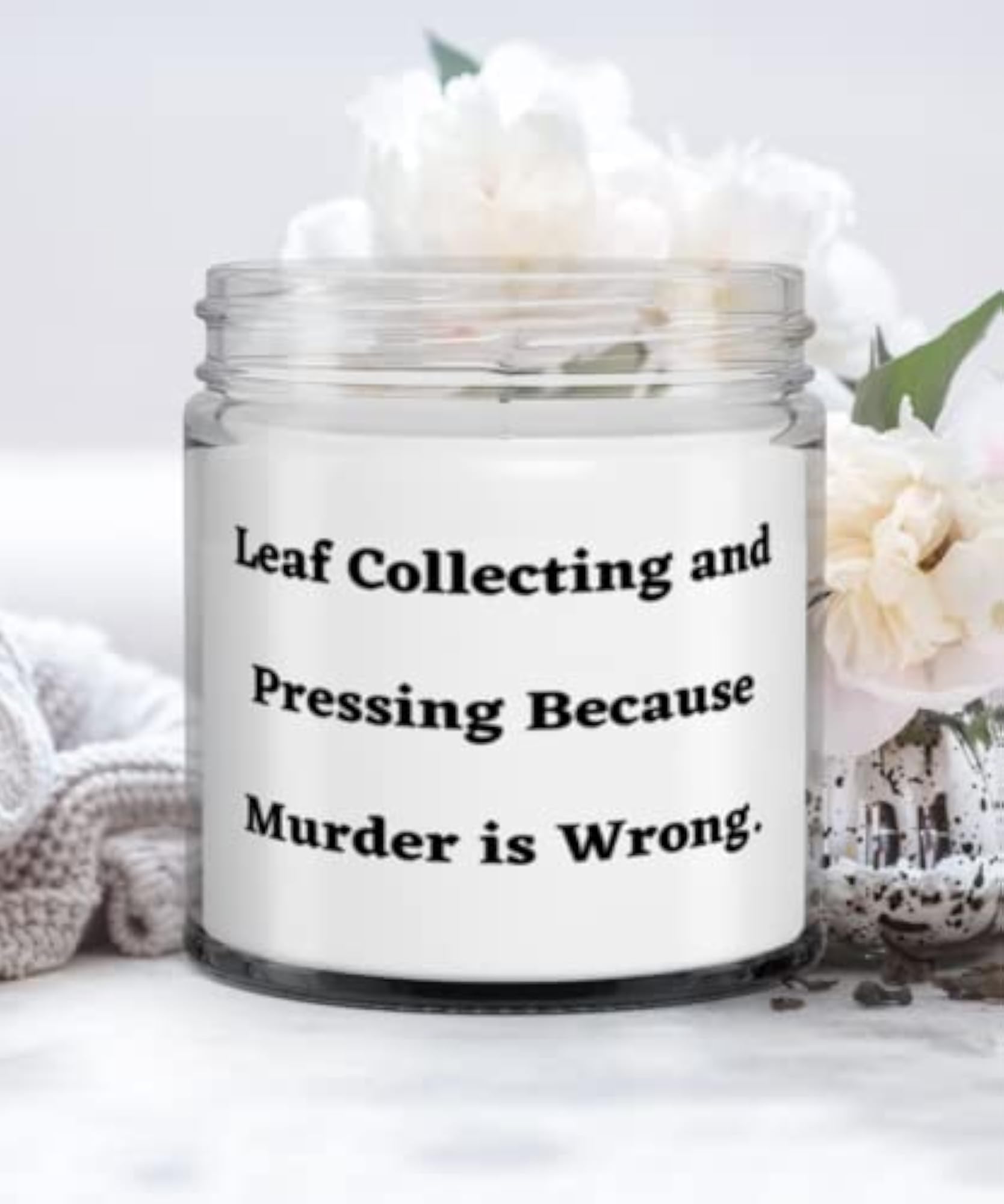 Cute Leaf Collecting Candle, Present for Friends