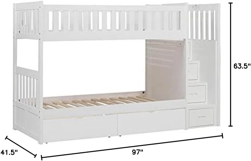 Lexicon Galen Bunk Bed with dimensions labeled