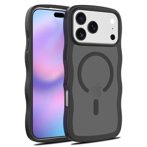 Coque iPhone 17 Pro noire magnétique antichoc silicone mat rigide et durable
