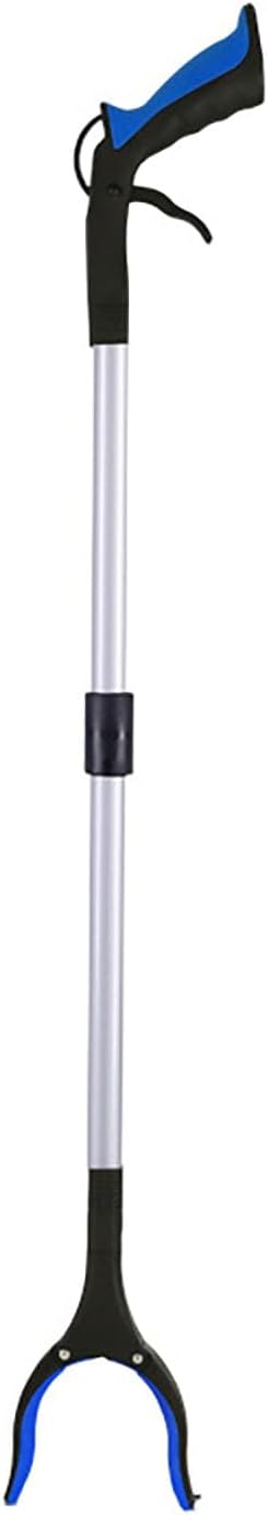 32.3-inch Professional Trash Picker Grabber Tool, Stainless Steel Multifunctional Grabber for Mobility Aid, Garden, and Rubbish Collection Blue