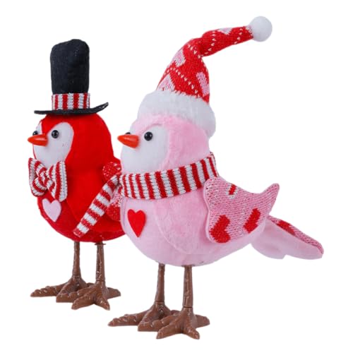 Décoration de table Saint-Valentin lot de statuettes oiseau pour centre de table mariage romantique
