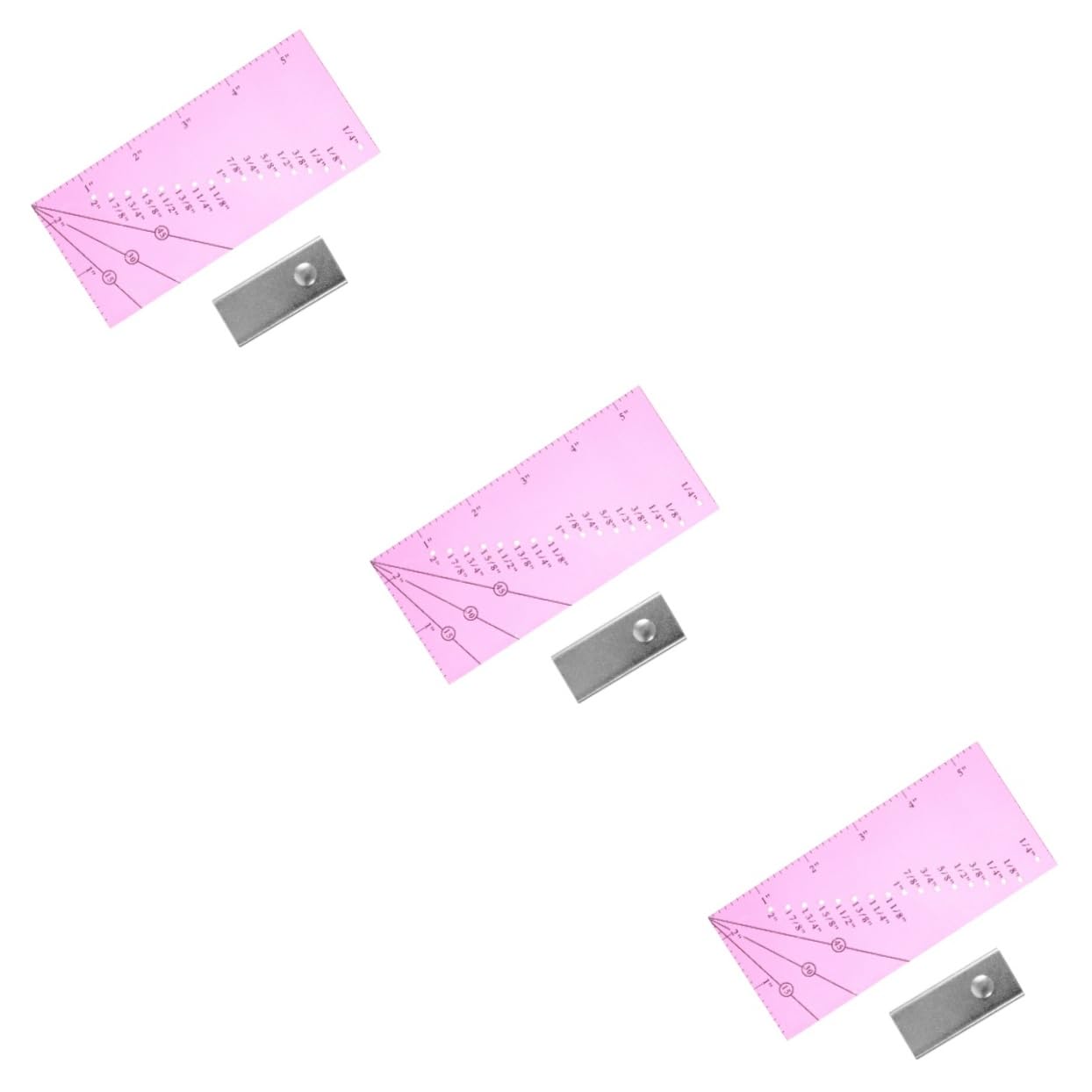 EXCEART 3sets Righello Per Quilting Righello Per Patchwork Accessorio Per Cucito Fai Da Te Con Guida Magnetica e Misura Del Giunto