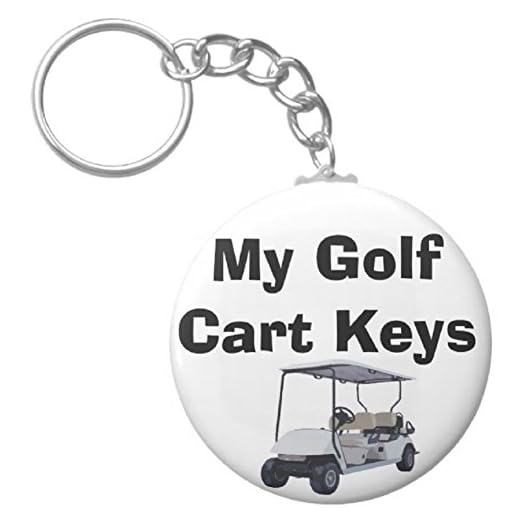 A&T Designs My Golf Cart Keys 2.25” Keychain Golfing Golfer Course Club House