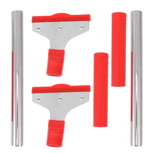 Hoement 2 Stück Reinigungswerkzeug Schaber für Klebstoffentfernung mit Rutschfestem Griff 37cm Multifunktionaler Haushalts Schaber für Fliesen und Glasreinigung