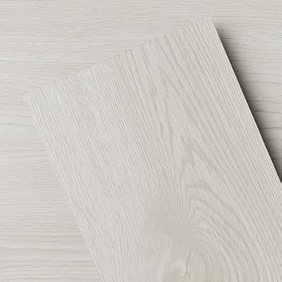 GreenFullHouse Peel and Stick Floor Tile Vinyl Wood Plank 18-Pack 27 Sq.Ft, White Oak, Rigid Surface Hard Core Easy DIY Self-Adhesive Flooring