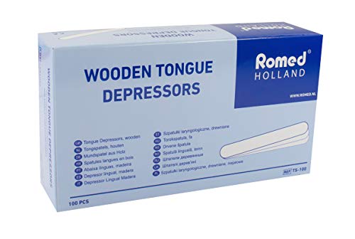 Spatule en bois de qualité médicale Romed pour application et examen