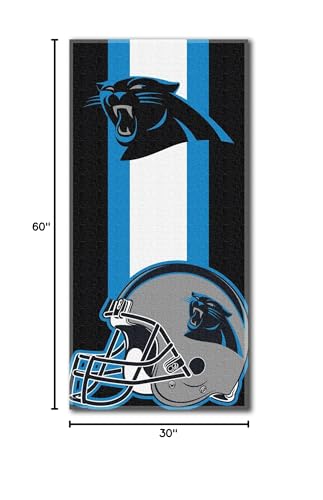 Image of Northwest NFL Carolina Panthers Unisex-Adult Beach Towel, 30 inch x 60 inch, Zone Read