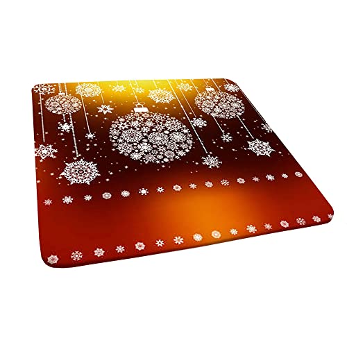 CESGFC Mantel cuadrado de Navidad, estampado de estilo navideño, borde elástico, adecuado para catering y cocina, apto para mesas cuadradas de 35 x 35 pulgadas
