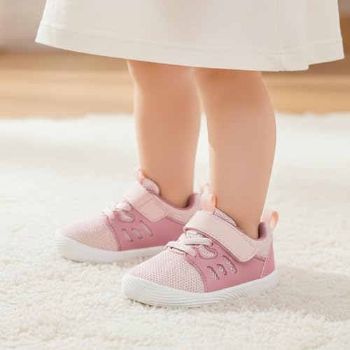 Image of MORENDL Toddler Sneakers Baby Boys & Girls Barefoot Shoes Lightweight Breathable Walking Running Tennis Athletic Sport Shoes Outdoor