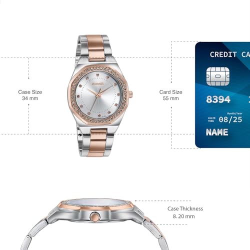 Image of Sonata Jashn with Quartz Analog White Dial IPS /IPRG Strap Women's Wedding Watch - 87121KM02