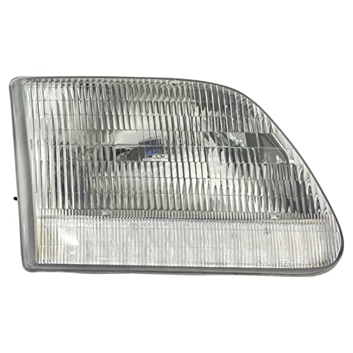 Image of TRQ Passenger Side Headlight Assembly Compatible with 1997-2002 Ford Expedition 1997-2003 F150 1997-1999 F250 2004 F150 Heritage Truck FO2503139