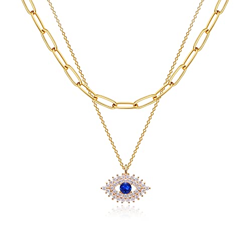 Image of MEVECCO Dainty Pendant Layered Necklaces for Women