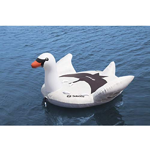 Swim Central Inflatable Lay-on Swan Towable Float, 84-Inch - Thumbnail 3