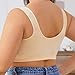 JOFOW Front Closure Bras for Women No Underwire Breathable Snap Closing Fashion Spring Summer Bra Beige 50D