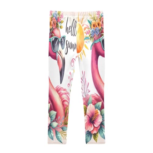 Toddler Girls Leggings Printed Yoga Pants Leggings Watercolor Flamingo for Kids2