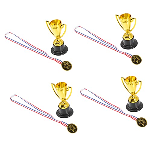 BRIGHTFUFU 8 Peças Decoração De Plástico Ornamento Pequeno Troféu Copo Pequenos Troféus Medalha Trof