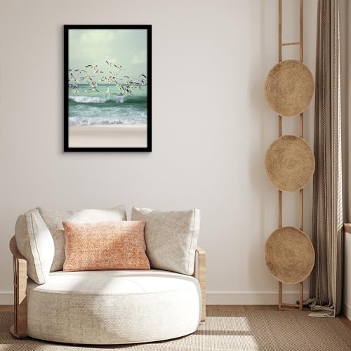 Americanflat 18x27 Poster Frame with Polished Plexiglass - Black Picture Frame - Wide Photo Frames Made of Engineered Wood for Vertical or Horizontal Wall Display - Epic Collection - Black