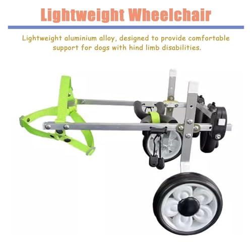 Chariot de marche pour chien handicapé réglable deux roues - 5