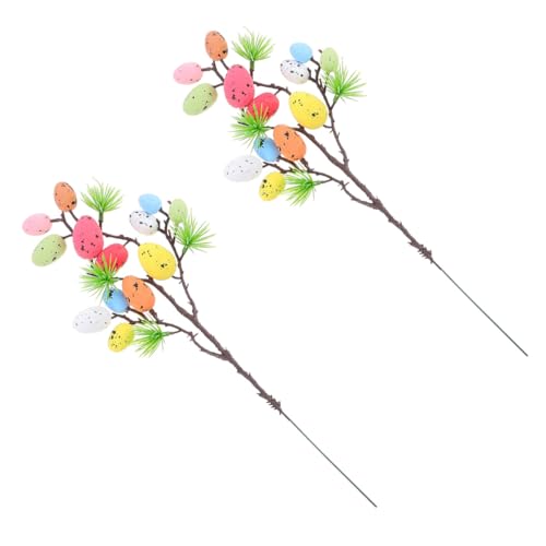 Decoración de huevo de Pascua con ramas de espuma 32 cm miniatura 1