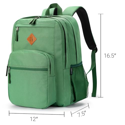 Image of ZORFIN 26L Backpack for College, and Travel: Water Resistant Bookbag - Lemon Green