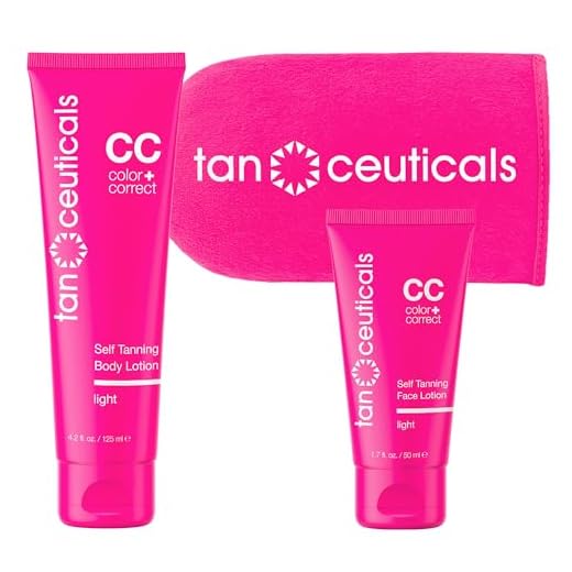 Tanceuticals Body + Face Self Tanning Lotion Kit, Light Shade
