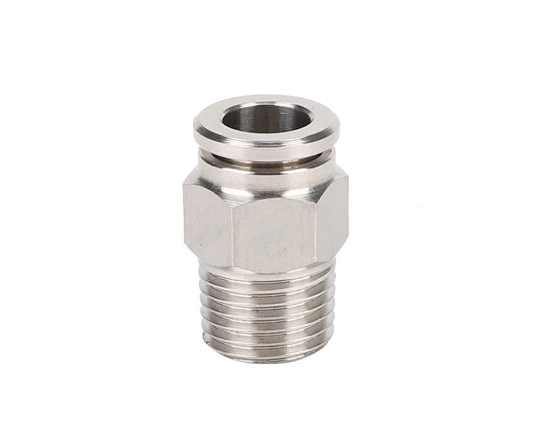 Pneumatik T-stuk roestvrijstalen perslucht-connector V2A 4 mm 6 mm 8 mm 10 mm 12 mm ( 4 mm