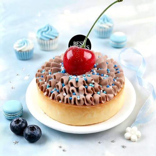 Image of Blue Sprinkles, 11.3oz Edible Pearls Nonpareils Jimmies Sugar Sprinkles