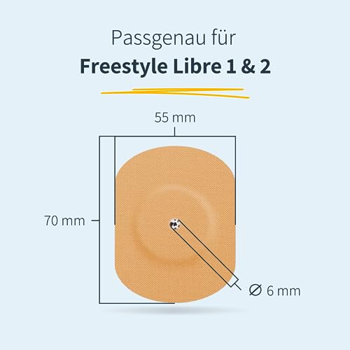 MySweetStitch, 10 x Freestyle Libre 1 & 2 Patches Oval with Ventilation Hole, Overpatch diameter 70 x 55mm, Waterproof - Image 4