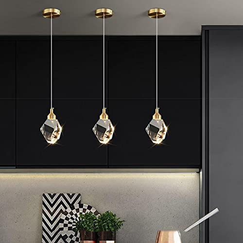 Lámpara colgante moderna de cristal para techo de comedor, bar y mesita de noche 3