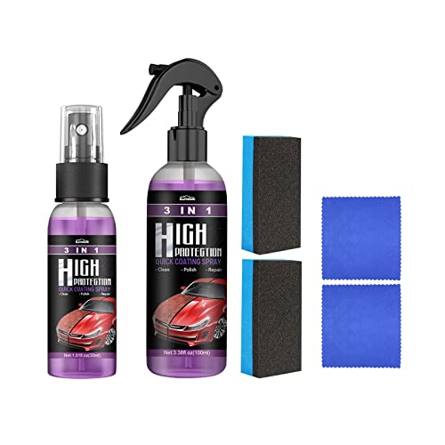 3 Em 1 Revestimento de Carro RáPido de Alta ProteçãO Spray, Reparo de ArranhõEs de Carro Nano Spray