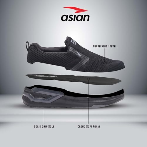 Image of ASIAN Wonderwalk Pro-13 Men's Walking Shoes | Lightweight, Breathable Sneakers with Arch Support, Cushioned Comfort & Durable Grip for Daily Walks